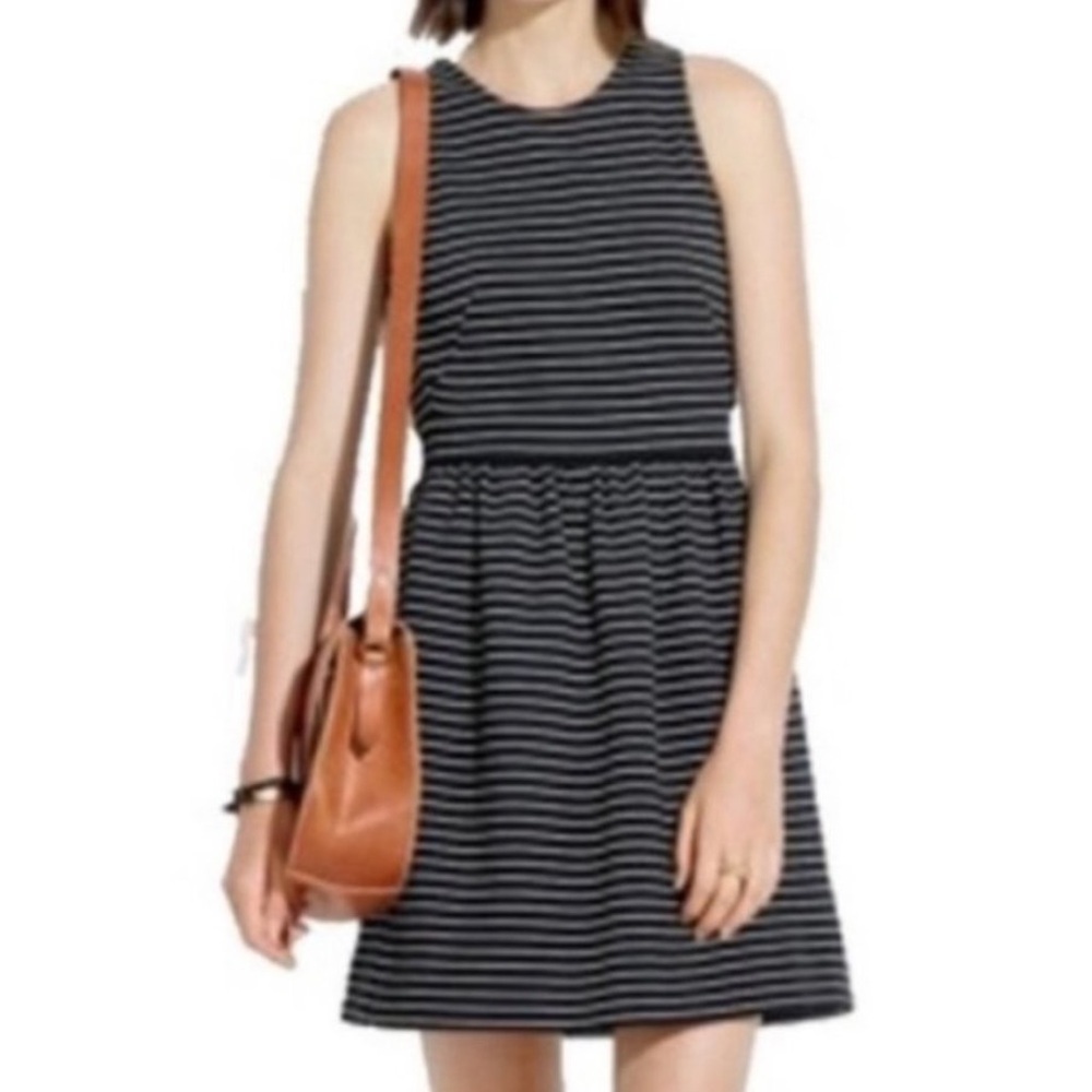 Madewell Pierside Striped Sleeveless Fit
& Flare Dress